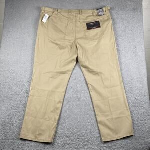 Arrow Chino Pants Men's 46x32 Beige Khaki Big & Tall Causal Classic Preppy New